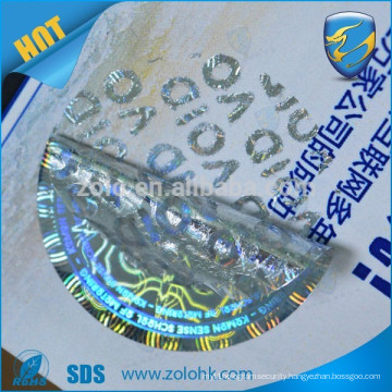 Free samples anti-counterfeit custom printed adhesive hologram QC passed sticker for brand protection
